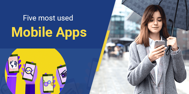 Five most used mobile apps